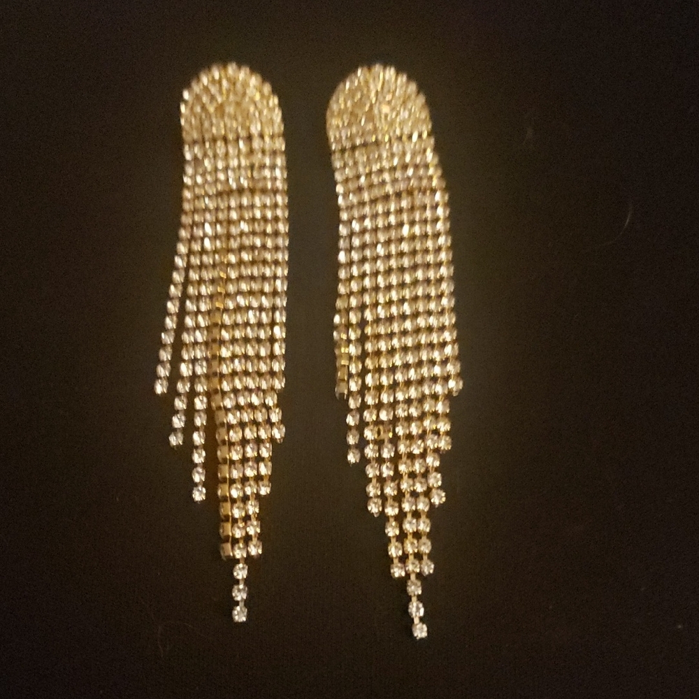 Elegant Gold and Silver Dangle Earrings